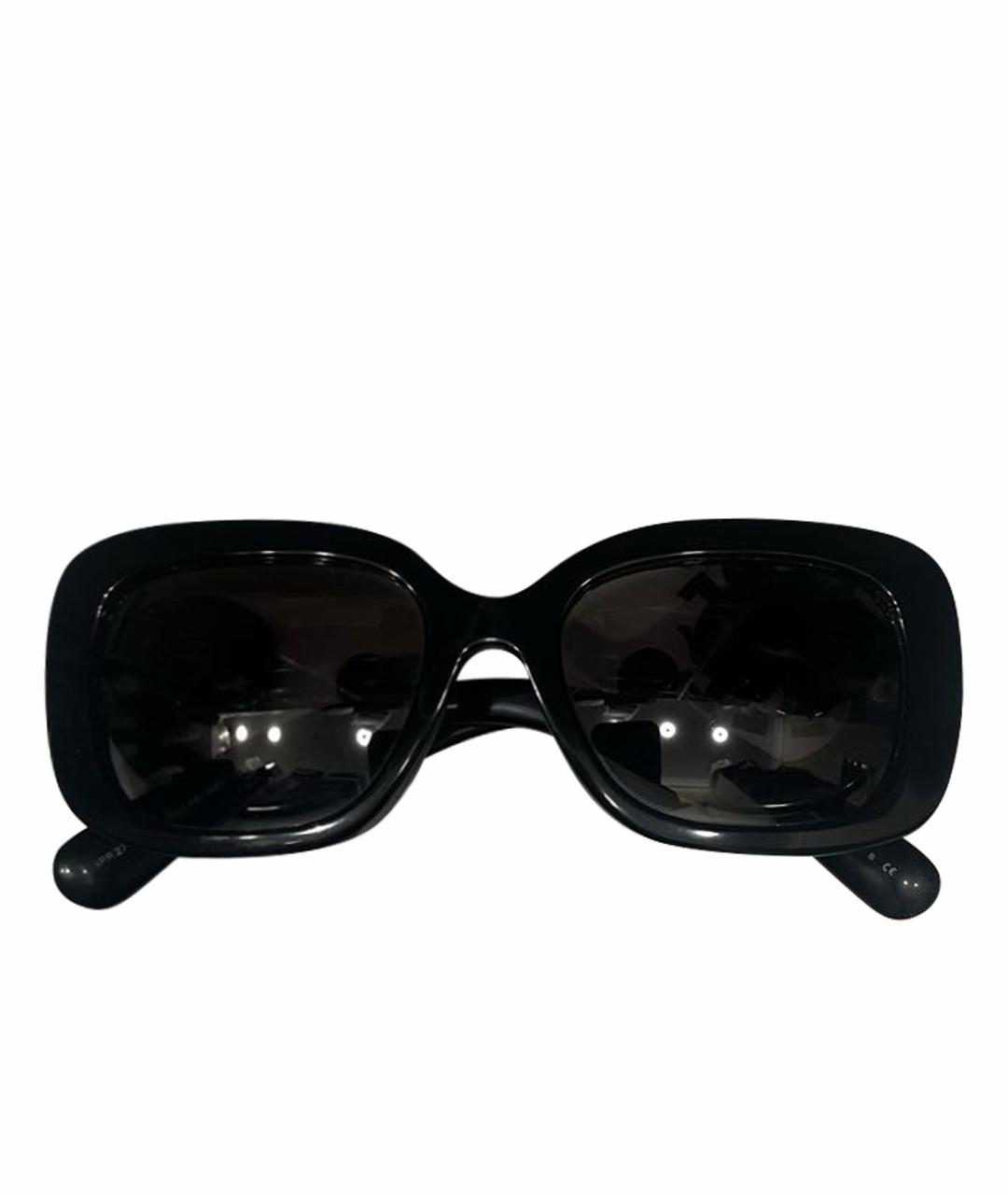 PRADA Черные пластиковые солнцезащитные очки, фото 1