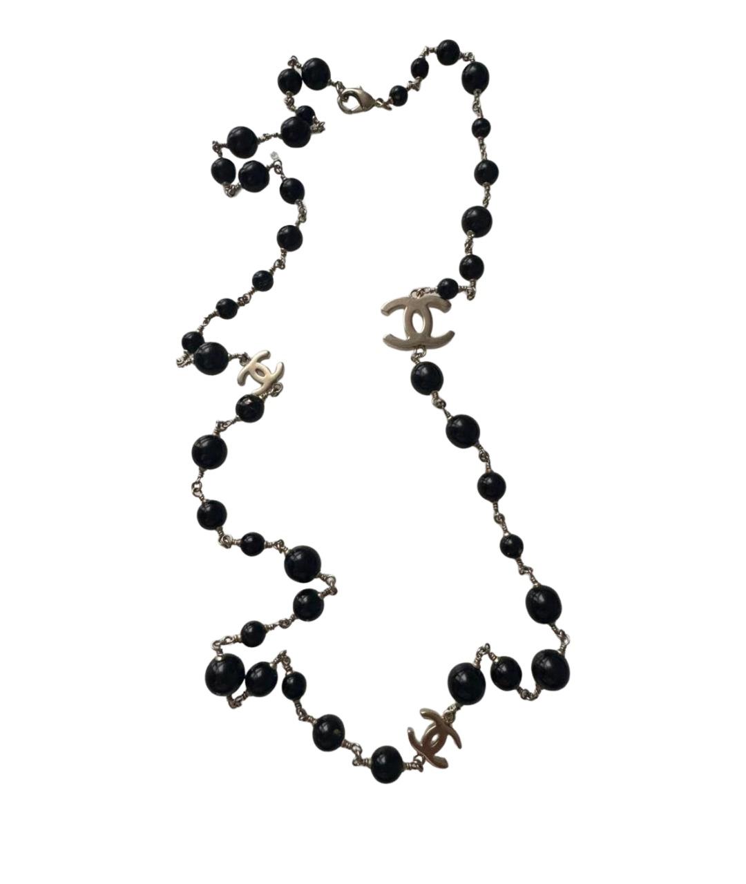 CHANEL Черное металлическое колье, фото 1