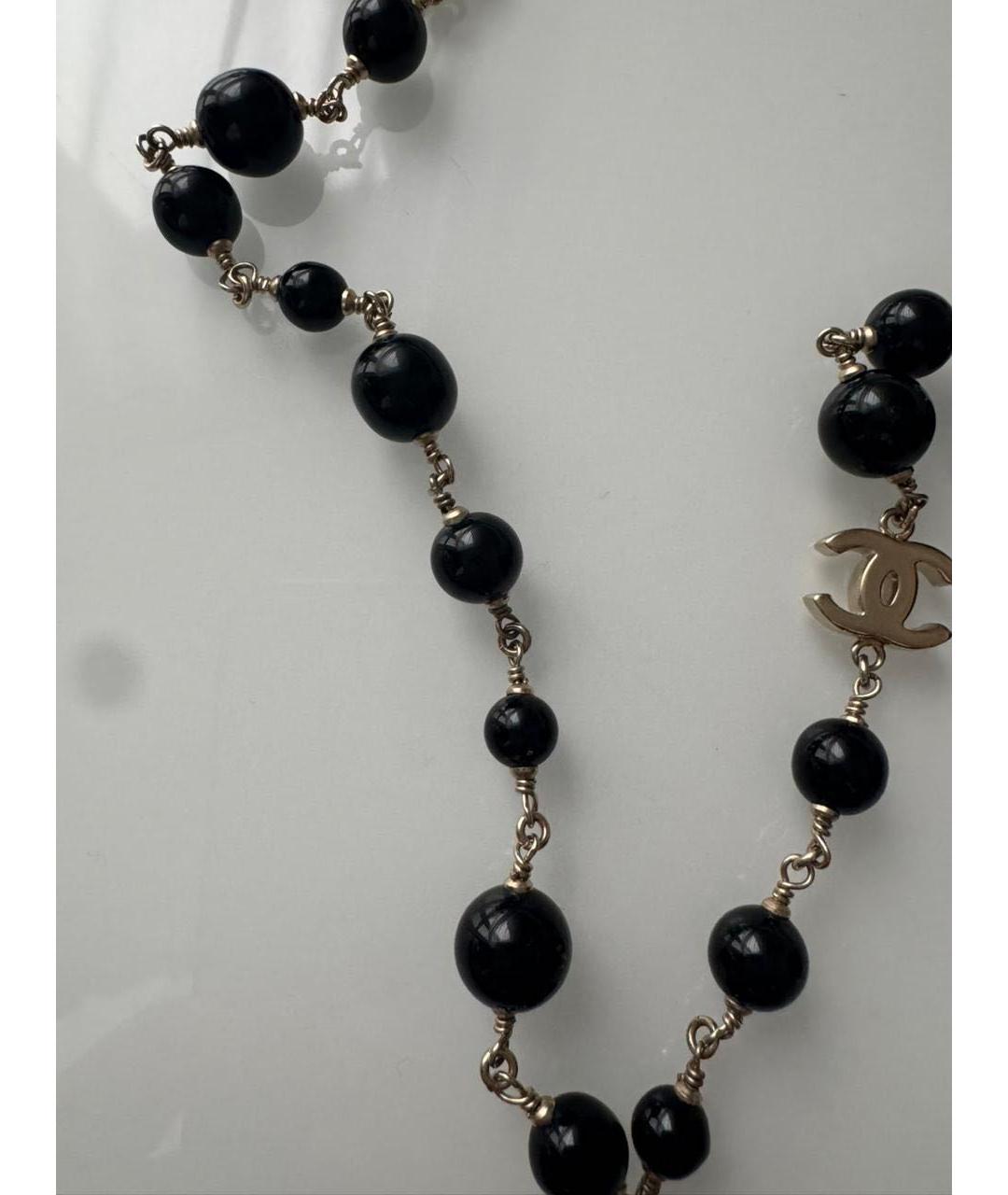 CHANEL Черное металлическое колье, фото 7