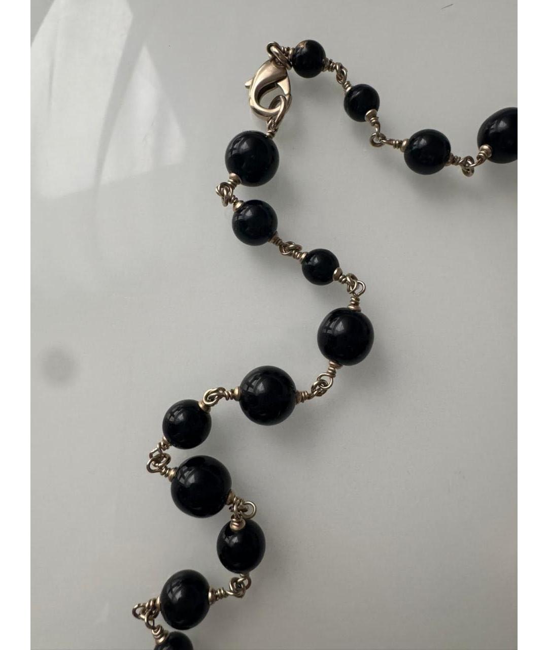 CHANEL Черное металлическое колье, фото 5