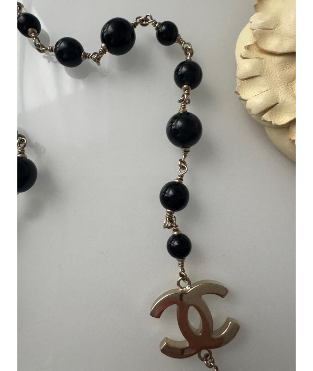 CHANEL Черное металлическое колье, фото 6