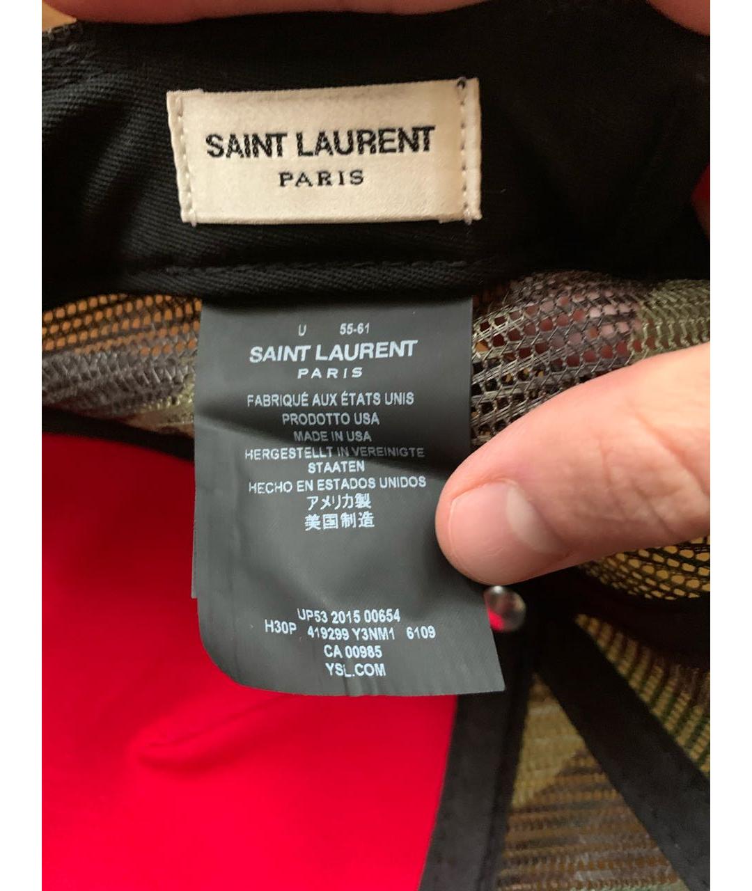 SAINT LAURENT Красная хлопковая кепка/бейсболка, фото 6