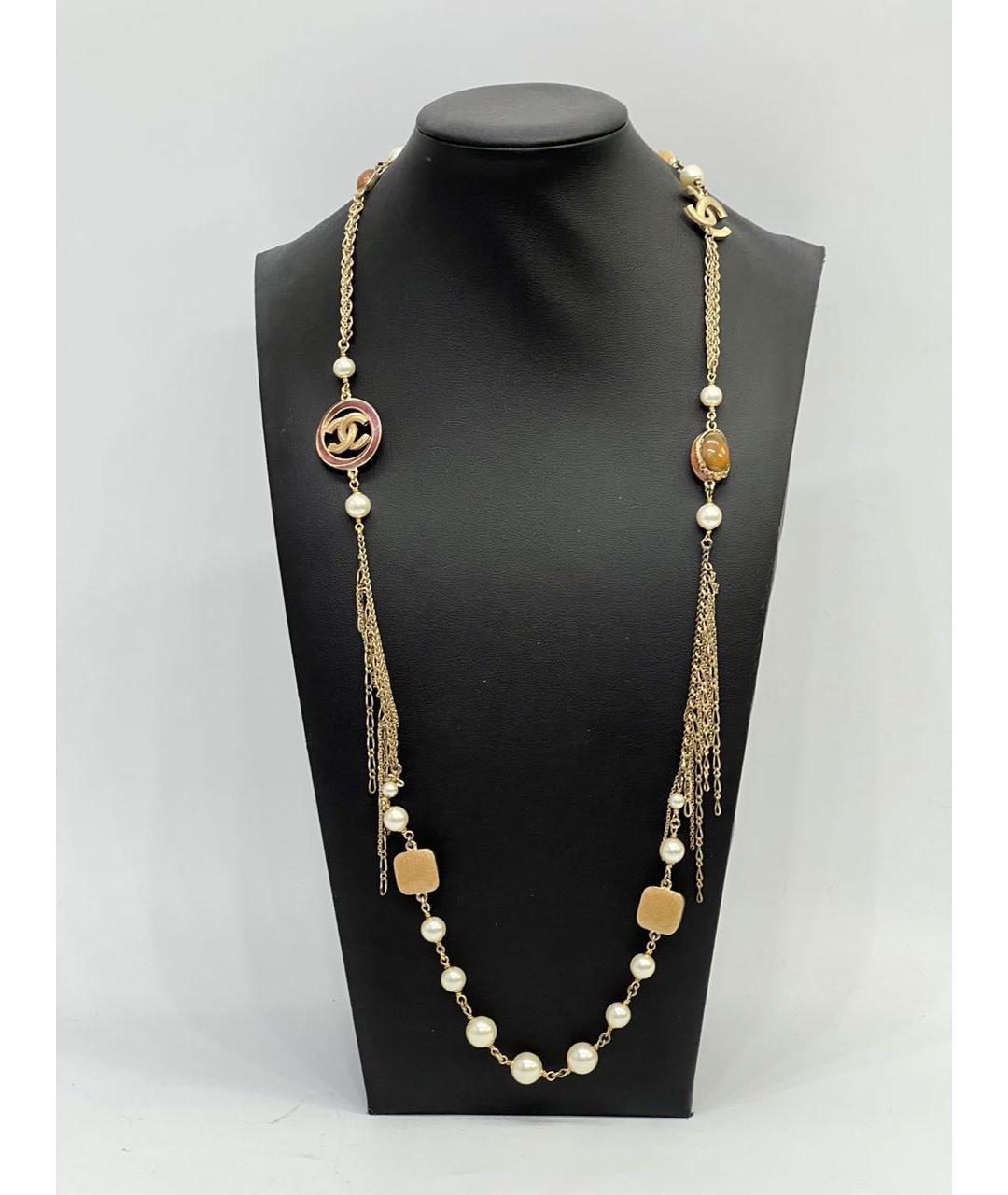 CHANEL Золотое металлическое колье, фото 8