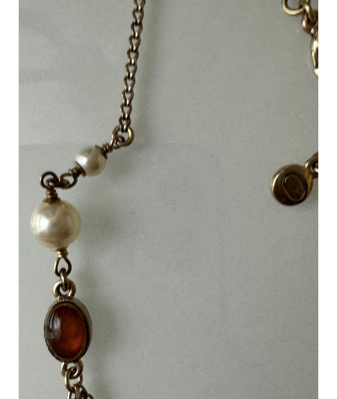 CHANEL Золотое металлическое колье, фото 3