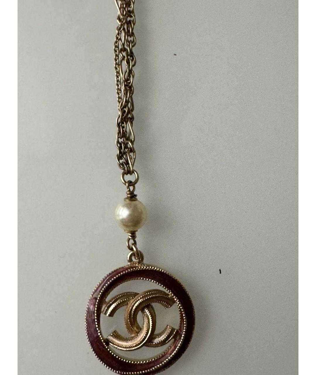 CHANEL Золотое металлическое колье, фото 4