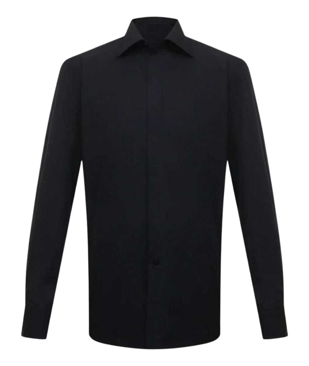 ZILLI Черная хлопковая классическая рубашка, фото 1