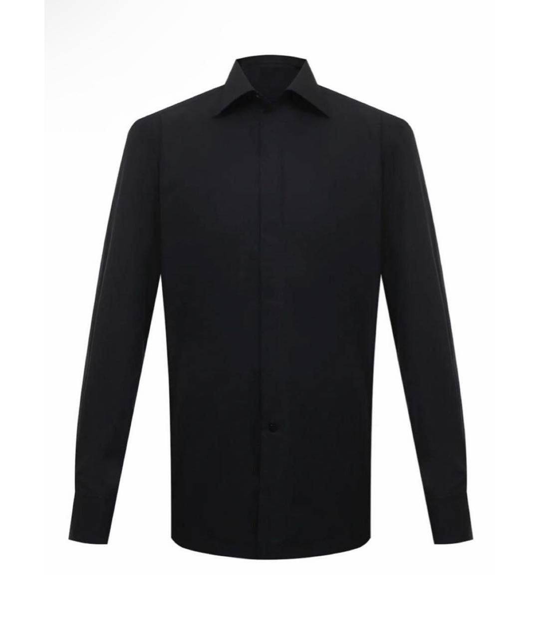 ZILLI Черная хлопковая классическая рубашка, фото 9