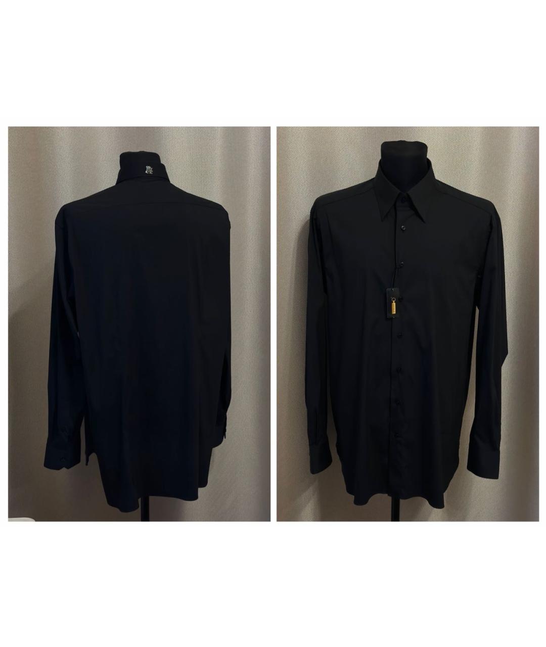 ZILLI Черная хлопковая классическая рубашка, фото 4