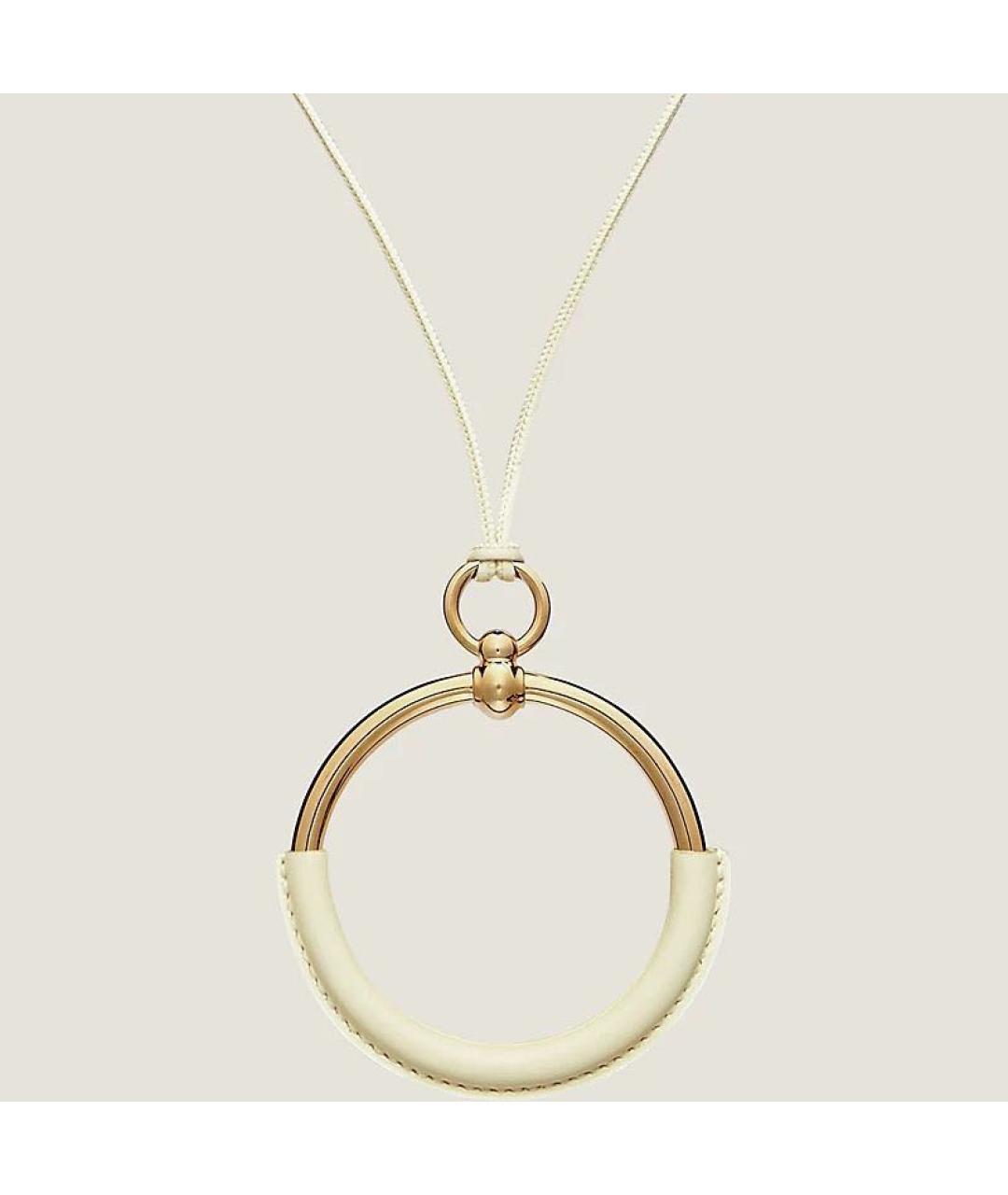 HERMES Бежевая цепочка/подвеска, фото 6