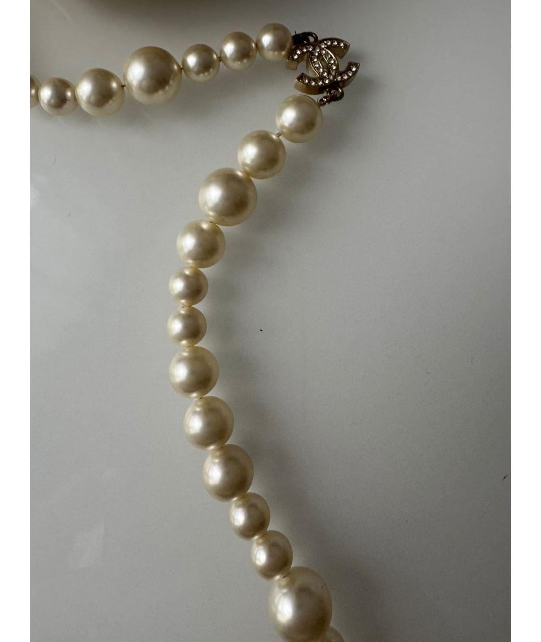 CHANEL Бежевое жемчужное колье, фото 2