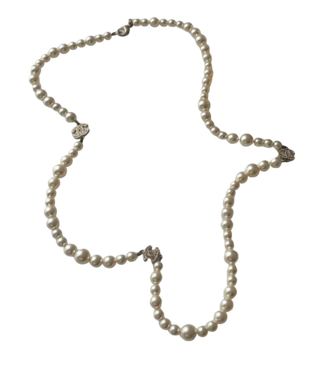 CHANEL Бежевое жемчужное колье, фото 1
