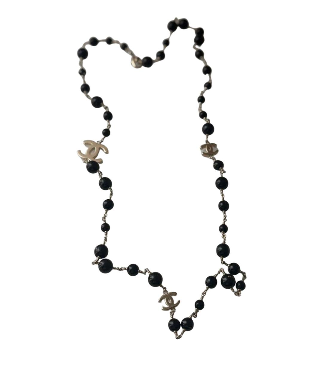 CHANEL Черное металлическое колье, фото 1