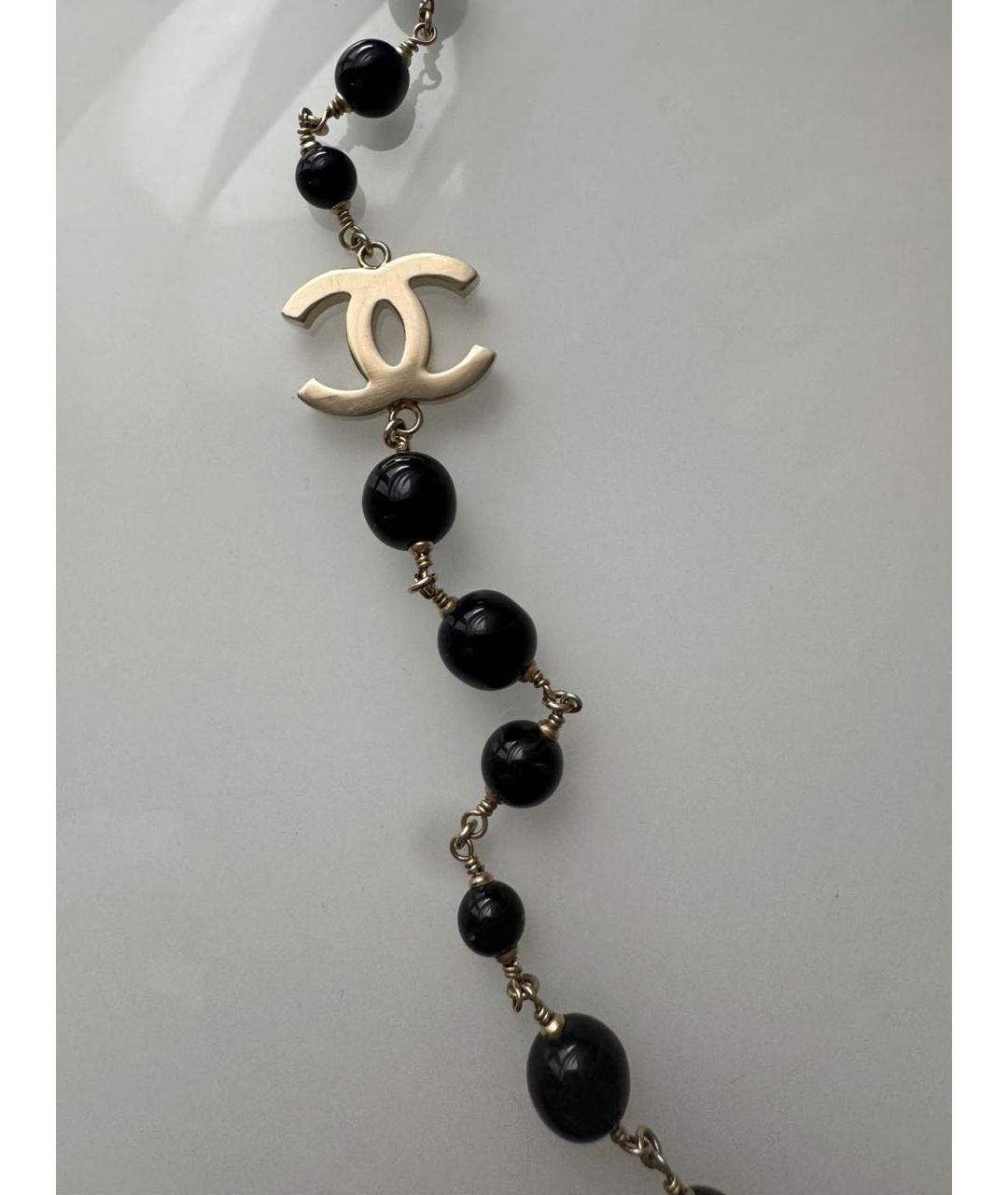CHANEL Черное металлическое колье, фото 3
