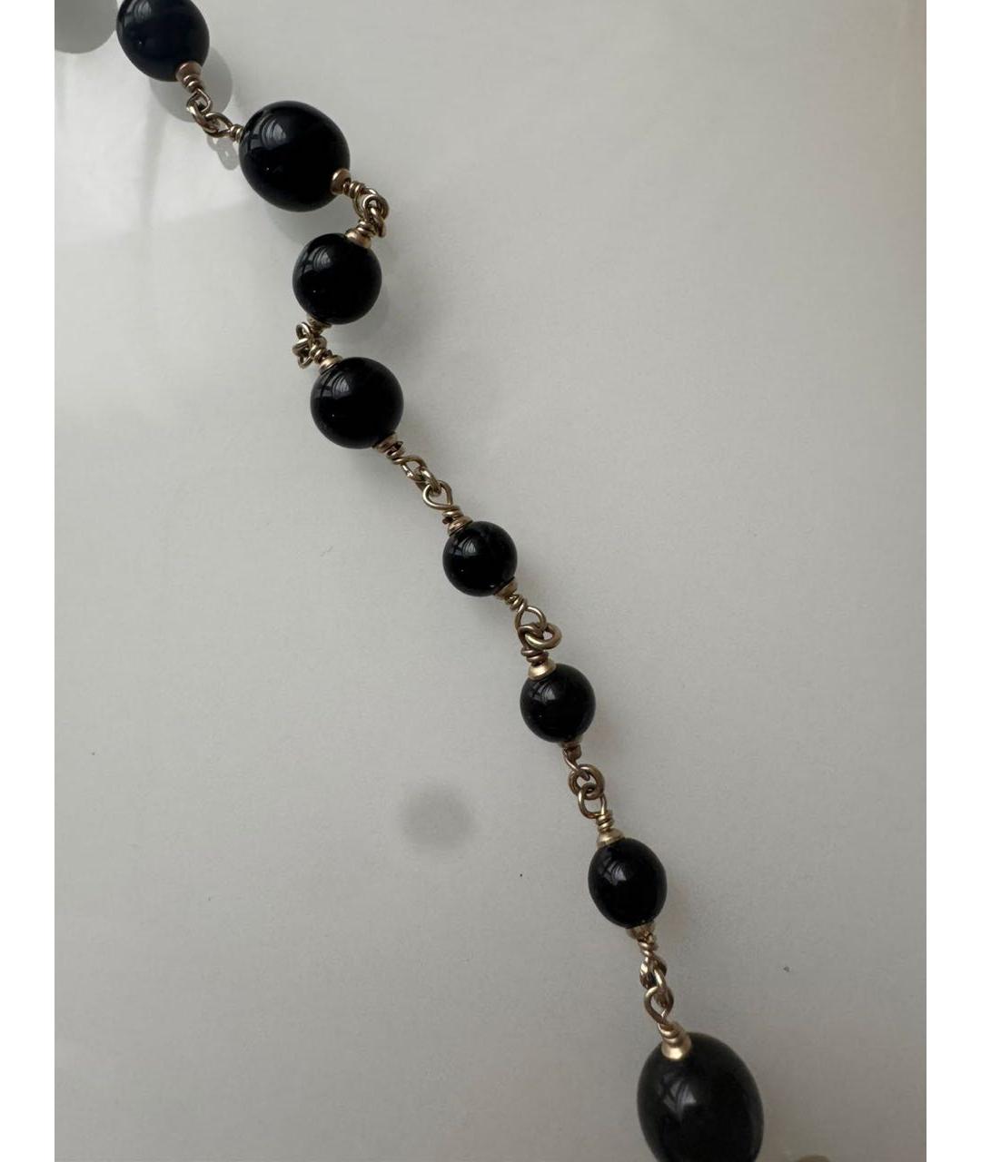 CHANEL Черное металлическое колье, фото 5