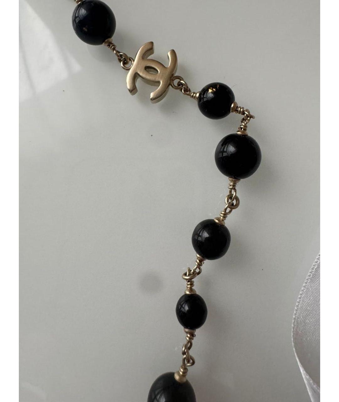 CHANEL Черное металлическое колье, фото 8