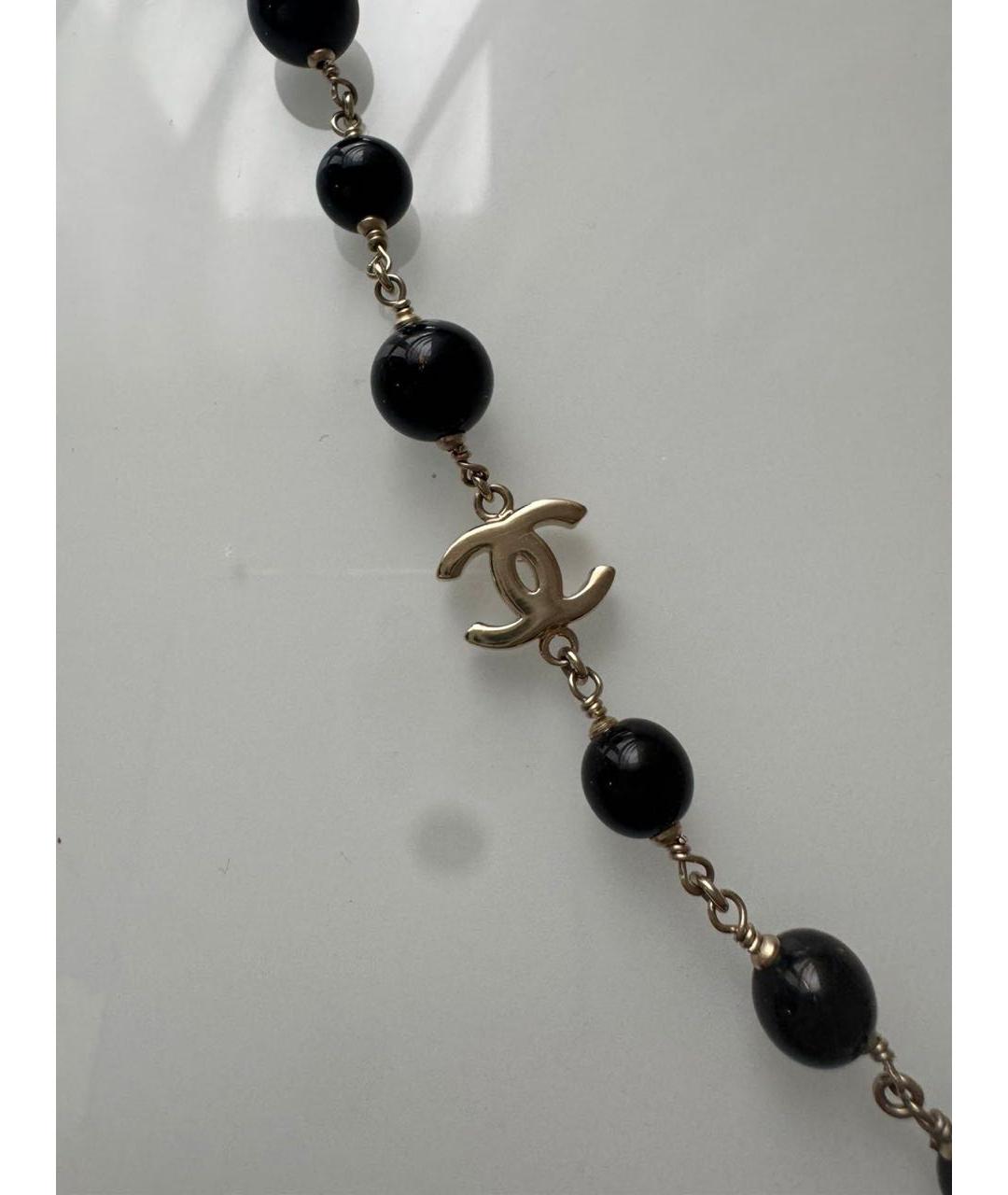 CHANEL Черное металлическое колье, фото 4