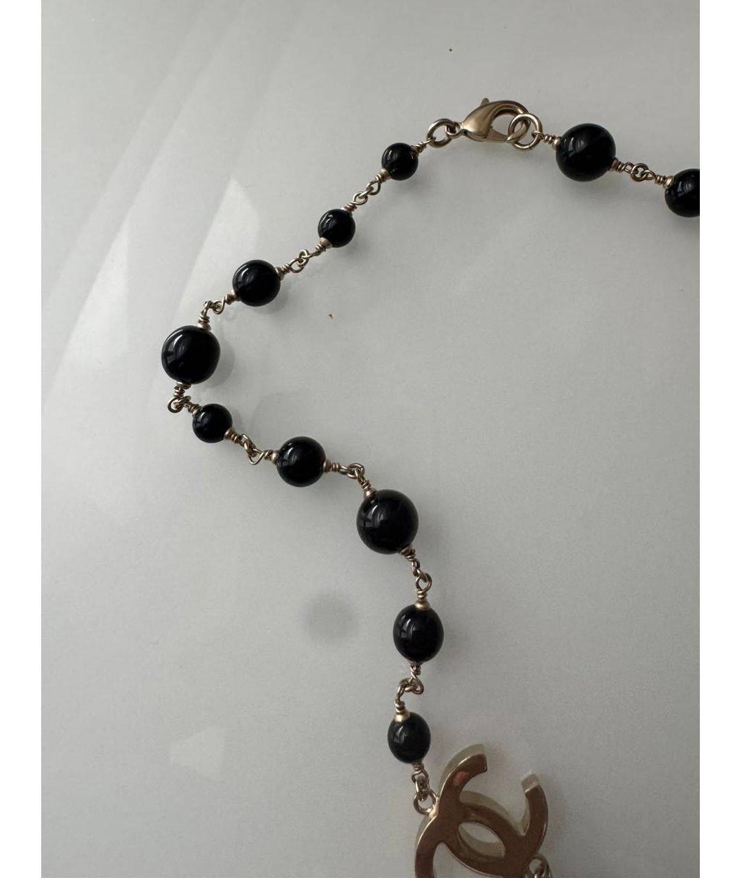 CHANEL Черное металлическое колье, фото 2