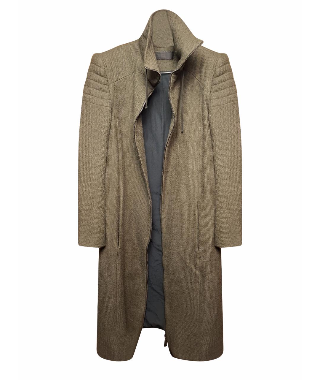 HAIDER ACKERMANN Зеленые шерстяное пальто, фото 1