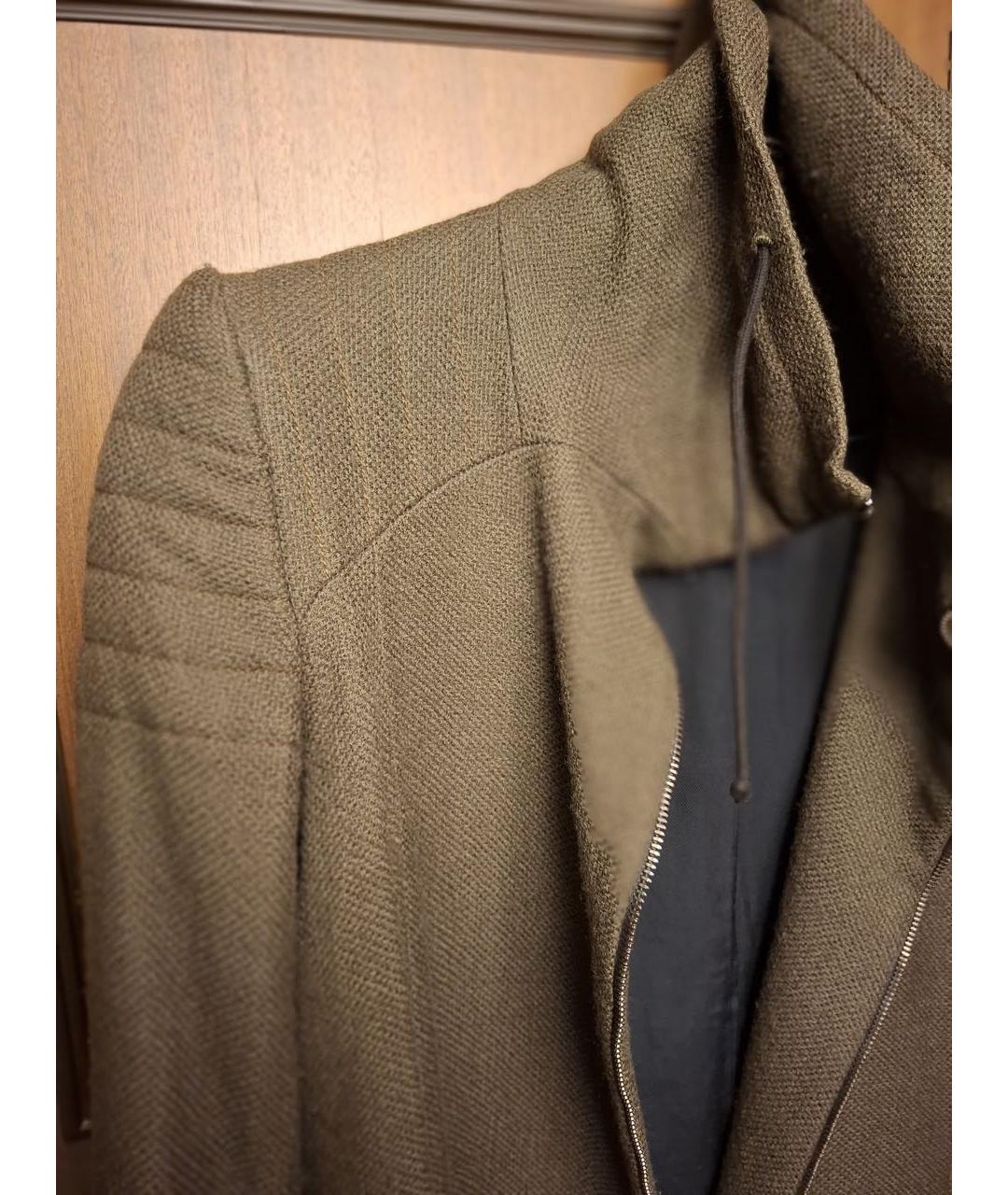 HAIDER ACKERMANN Зеленые шерстяное пальто, фото 6