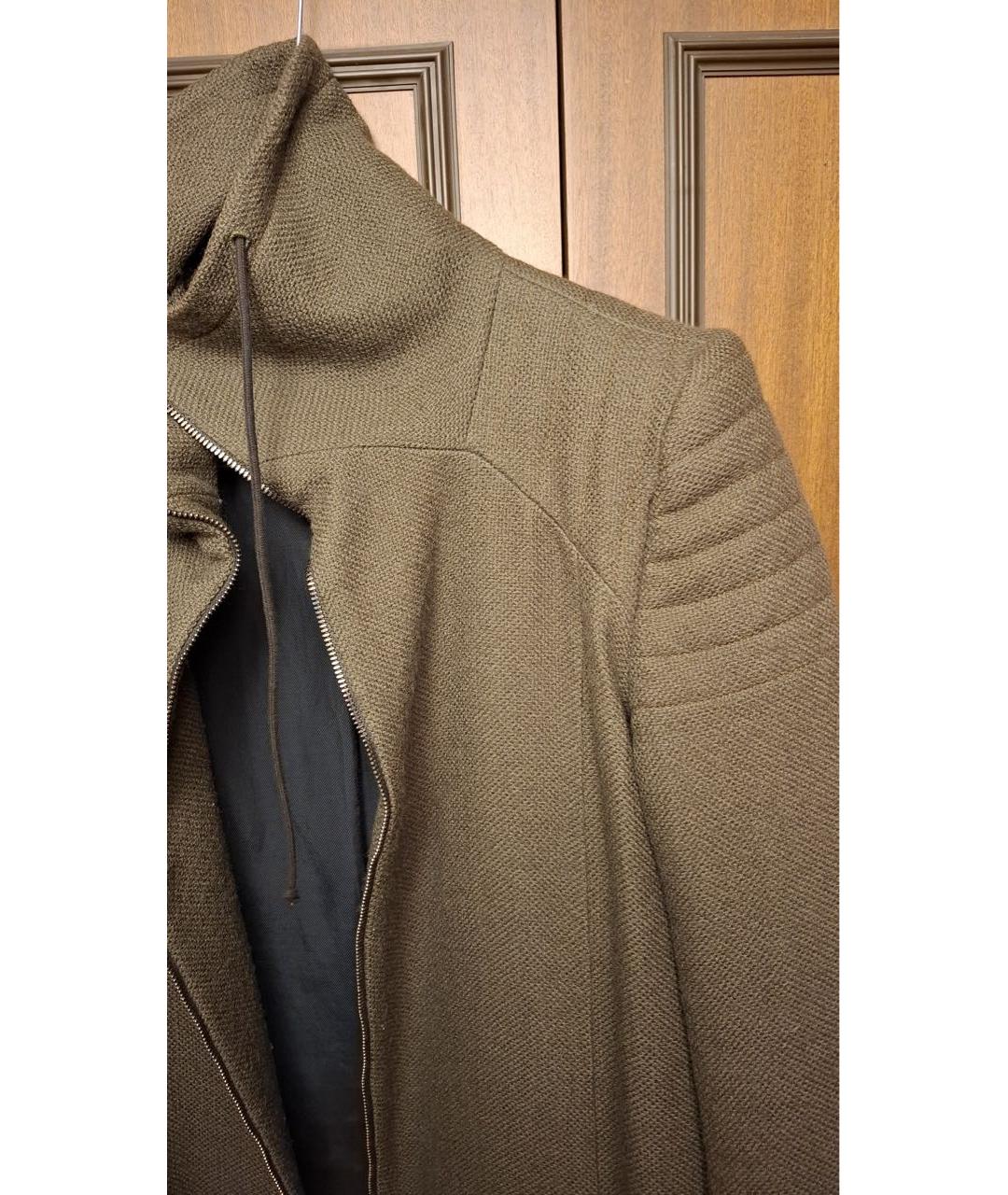 HAIDER ACKERMANN Зеленые шерстяное пальто, фото 3