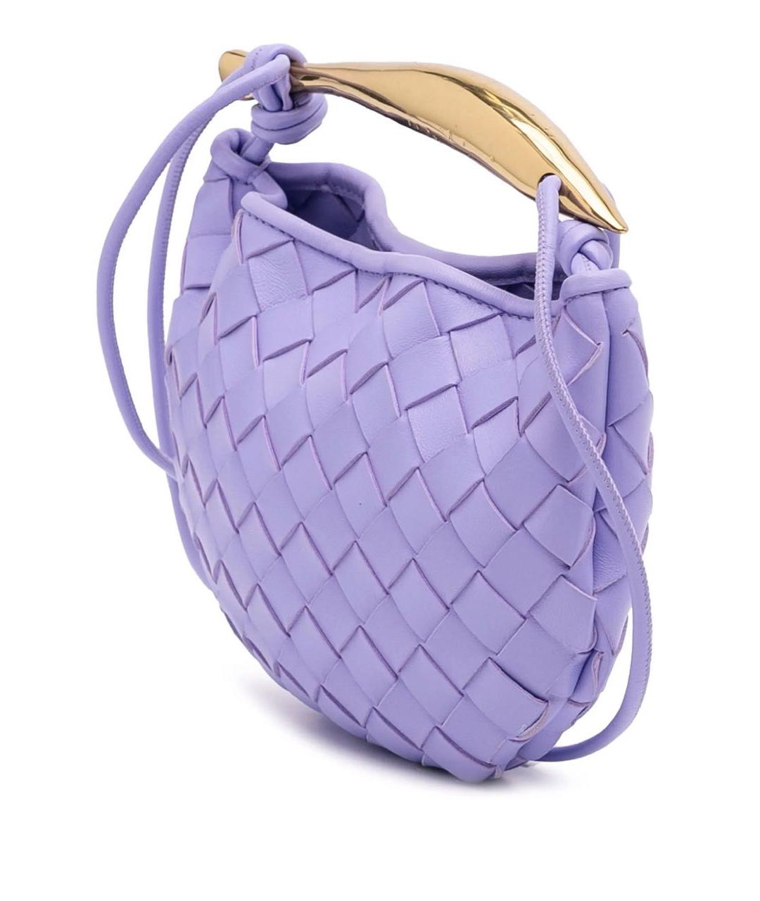 BOTTEGA VENETA Фиолетовая кожаная сумка с короткими ручками, фото 2