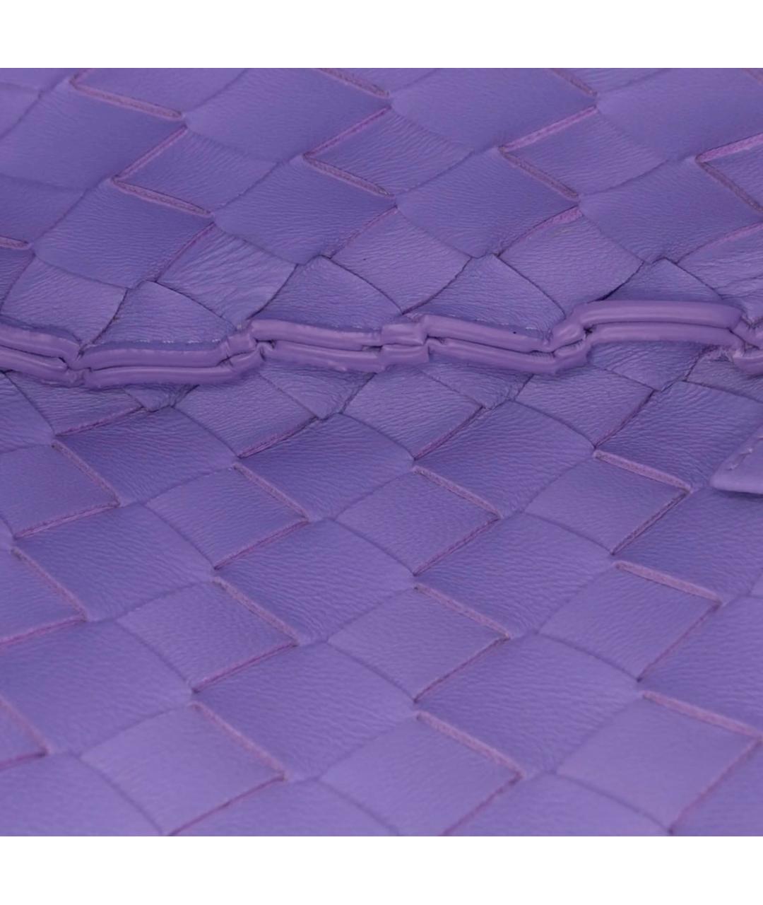 BOTTEGA VENETA Фиолетовая кожаная сумка с короткими ручками, фото 4