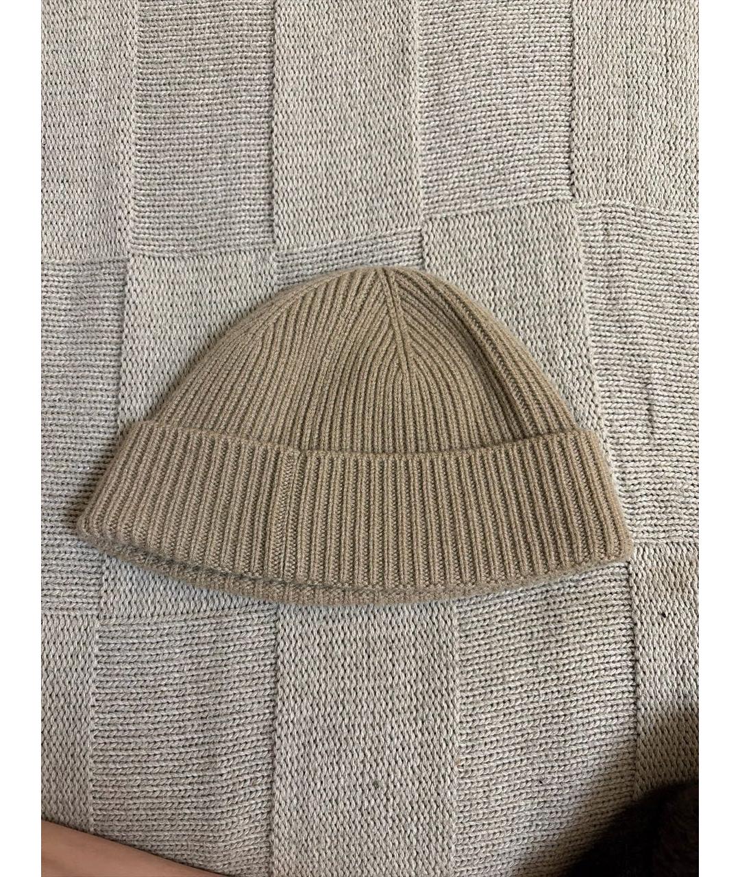 LOUIS VUITTON Бежевая шерстяная шапка, фото 2