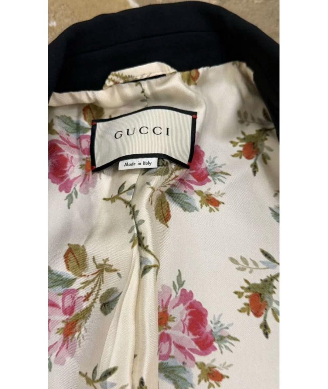 GUCCI Черный вискозный жакет/пиджак, фото 3