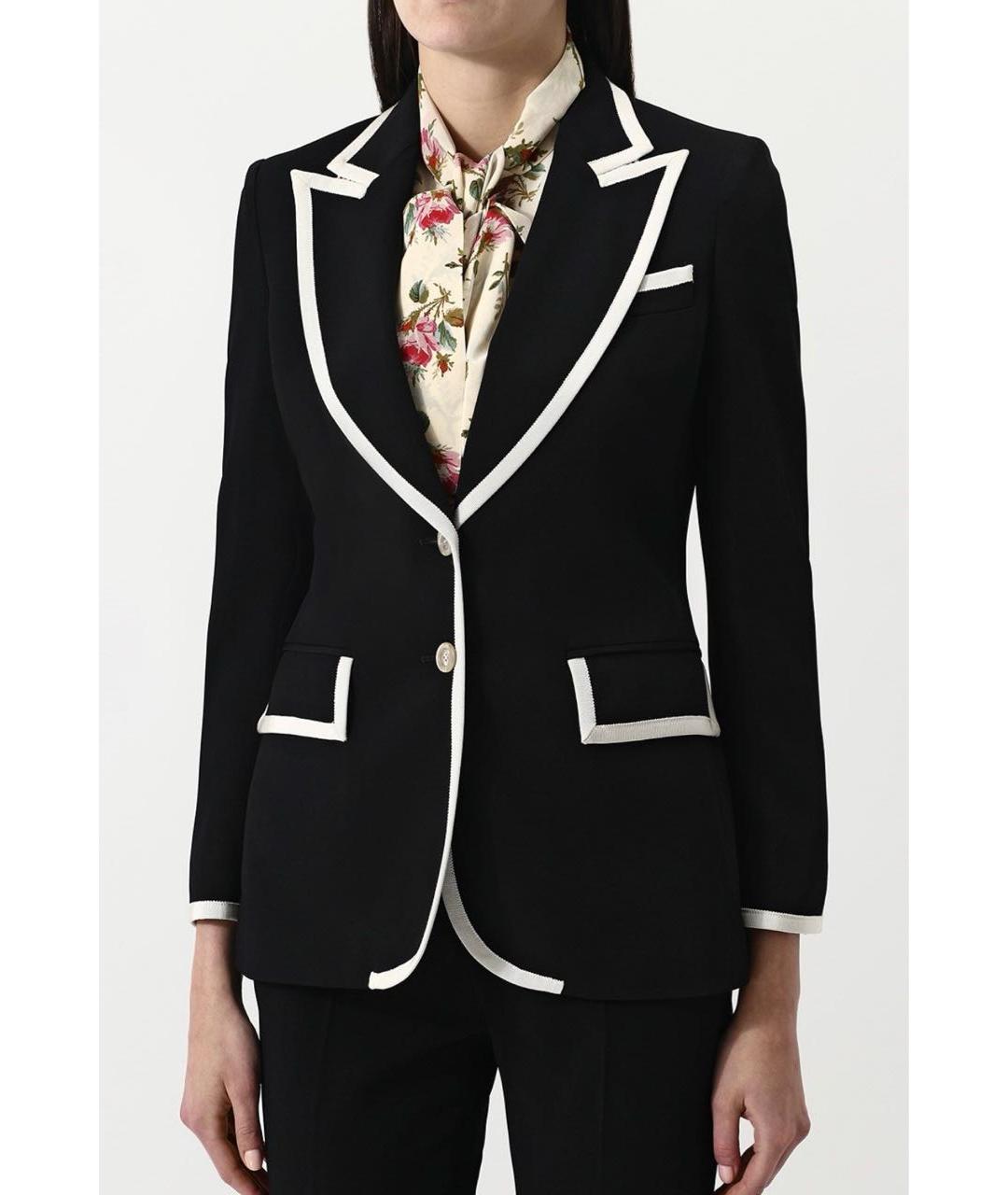 GUCCI Черный вискозный жакет/пиджак, фото 8