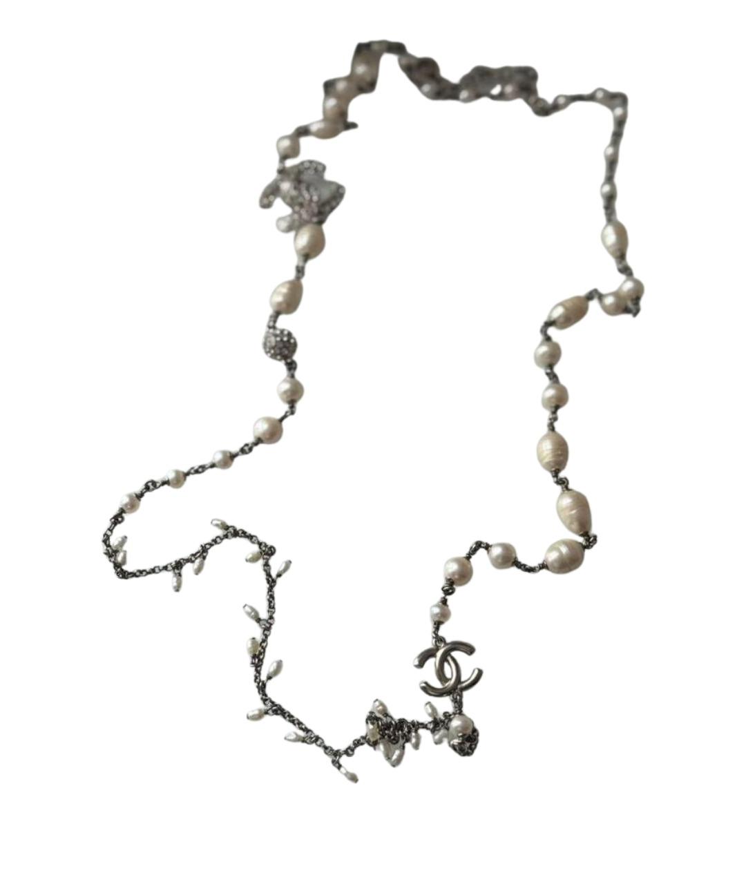 CHANEL Серебряное металлическое колье, фото 1