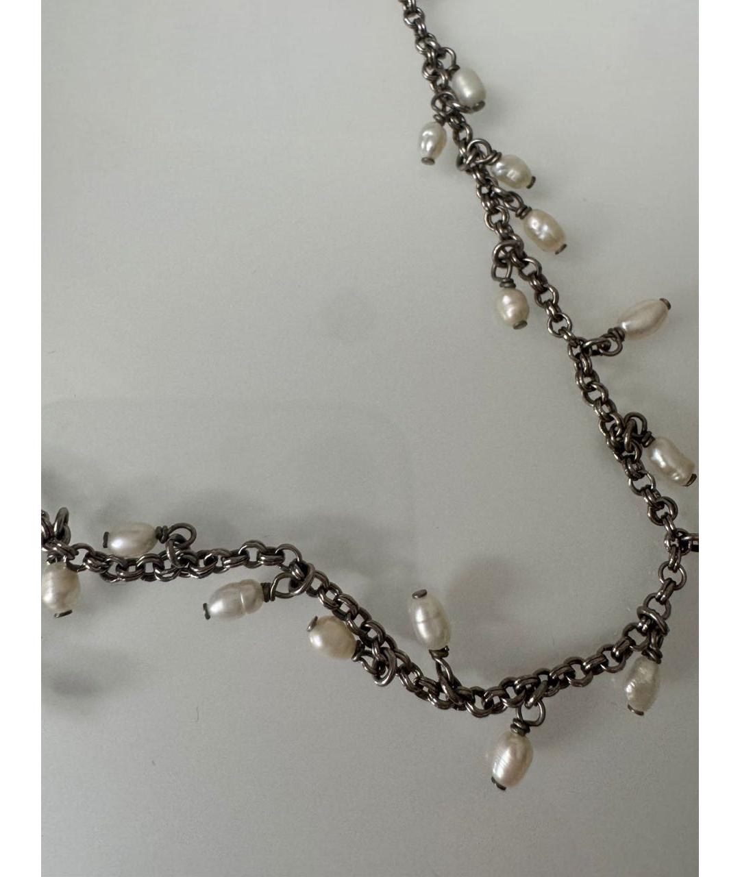 CHANEL Серебряное металлическое колье, фото 5