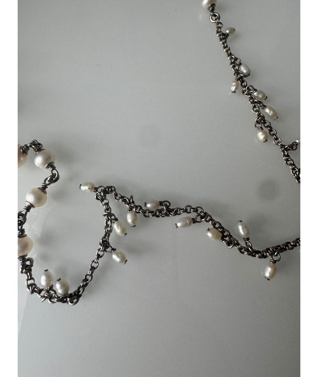 CHANEL Серебряное металлическое колье, фото 2