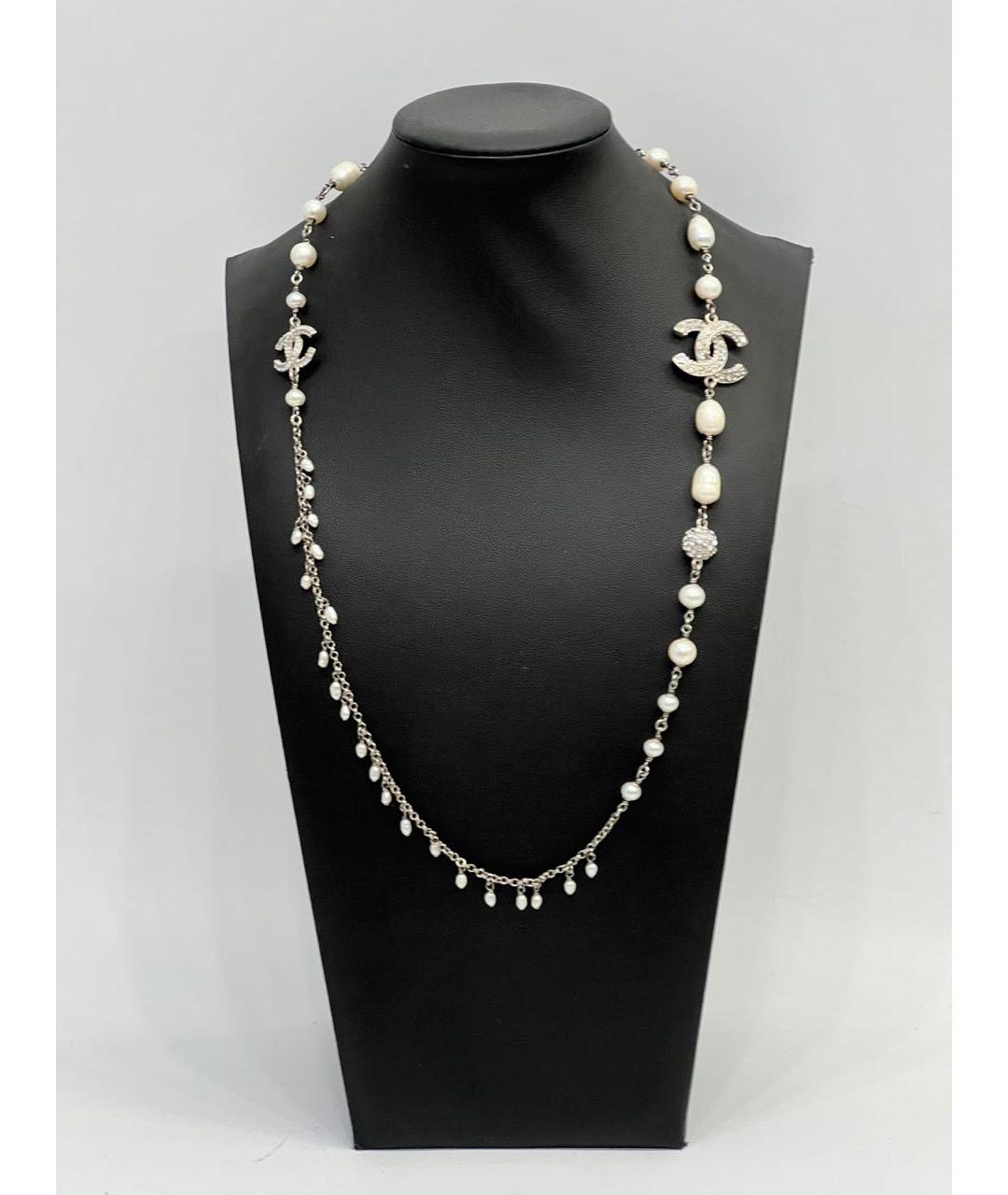 CHANEL Серебряное металлическое колье, фото 7