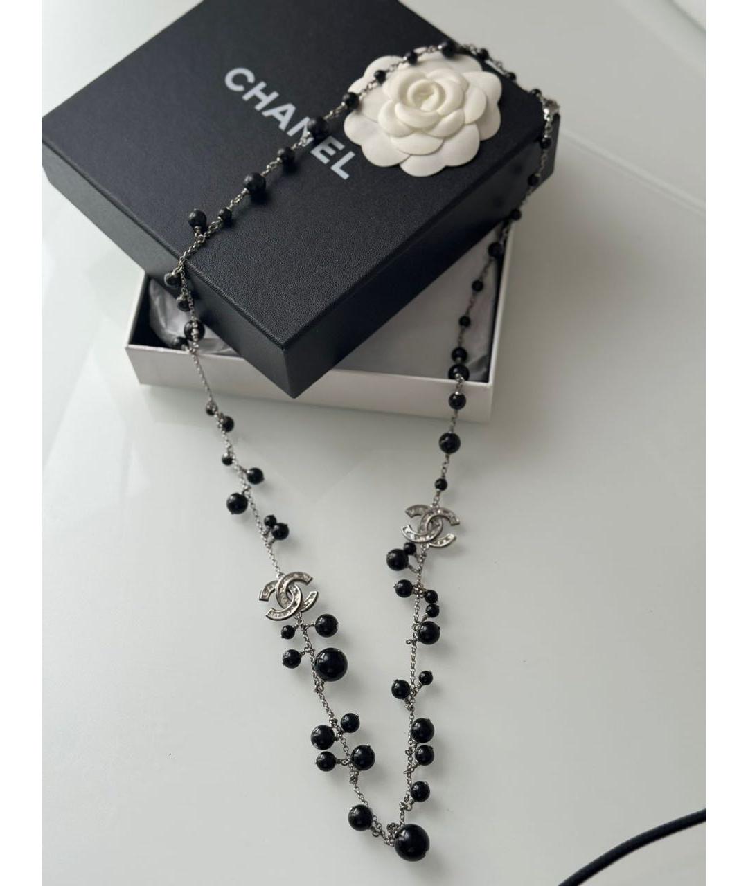 CHANEL Серебряное металлическое колье, фото 2