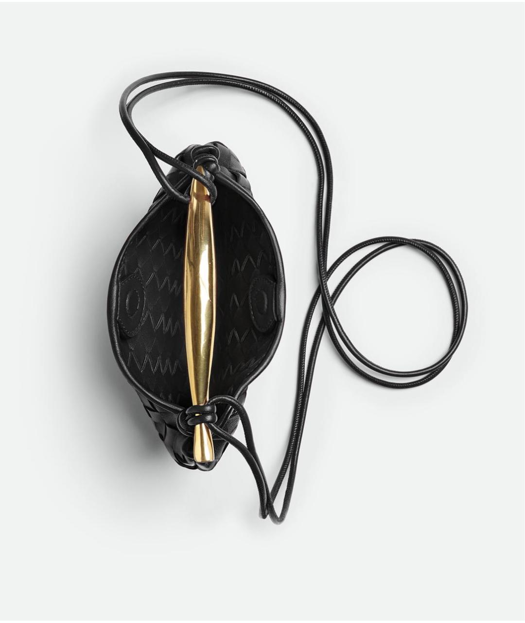 BOTTEGA VENETA Черная кожаная сумка с короткими ручками, фото 2