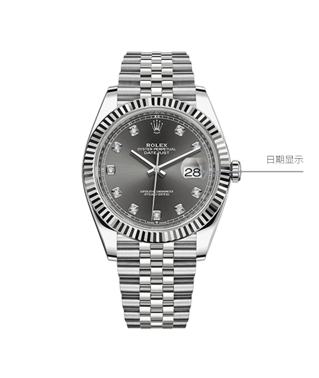 ROLEX Серебряные часы из белого золота, фото 3