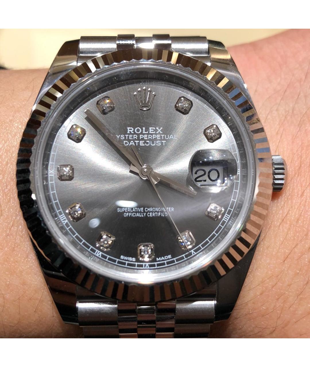 ROLEX Серебряные часы из белого золота, фото 5
