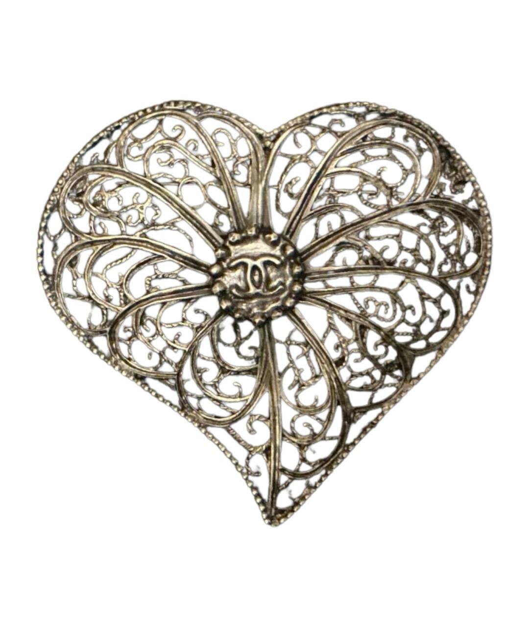 CHANEL Серебряная металлическая булавка / брошь, фото 1