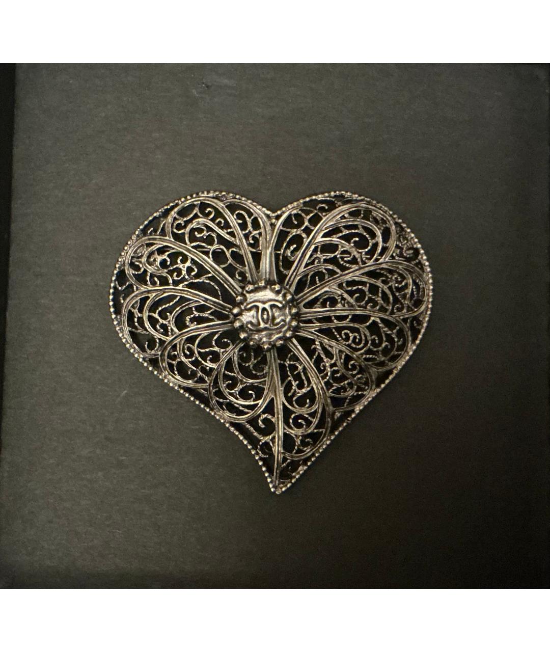CHANEL Серебряная металлическая булавка / брошь, фото 3
