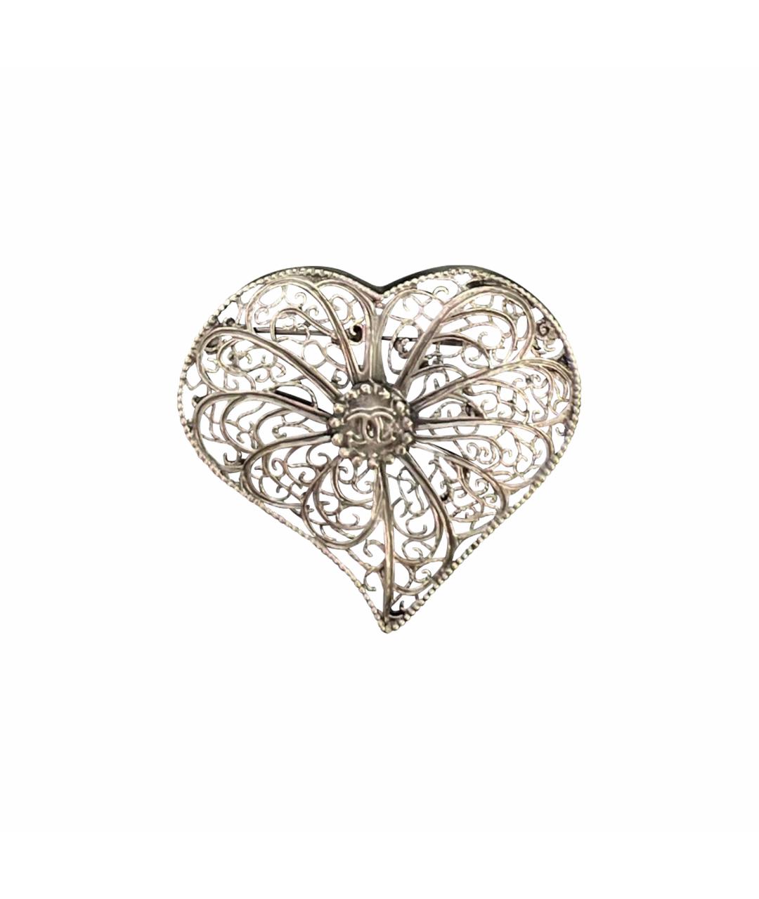 CHANEL Серебряная металлическая булавка / брошь, фото 1
