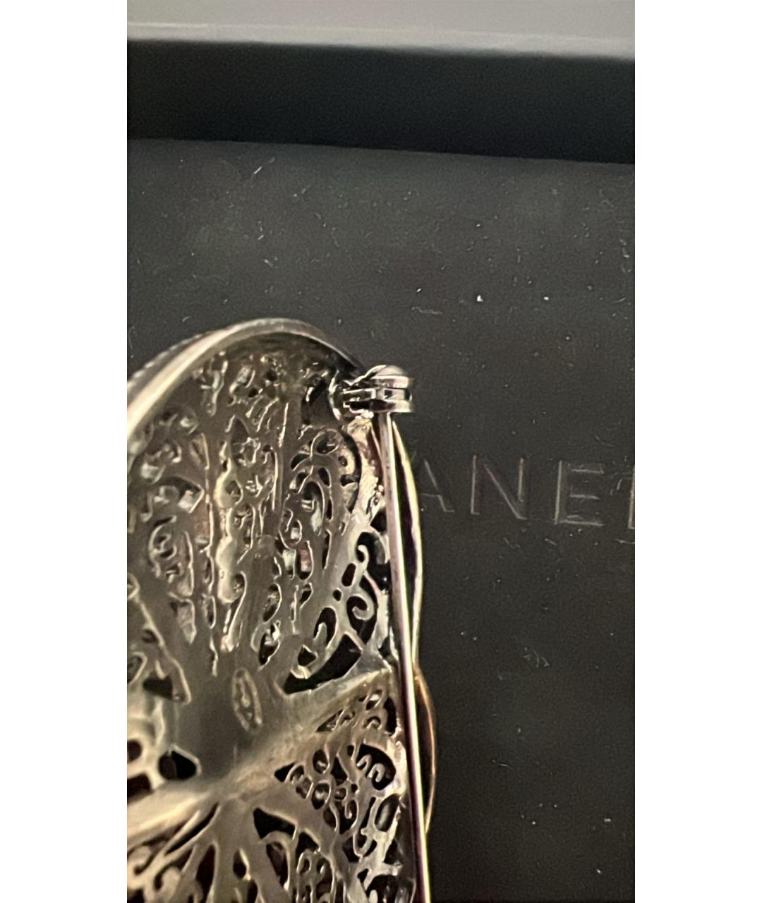 CHANEL Серебряная металлическая булавка / брошь, фото 2