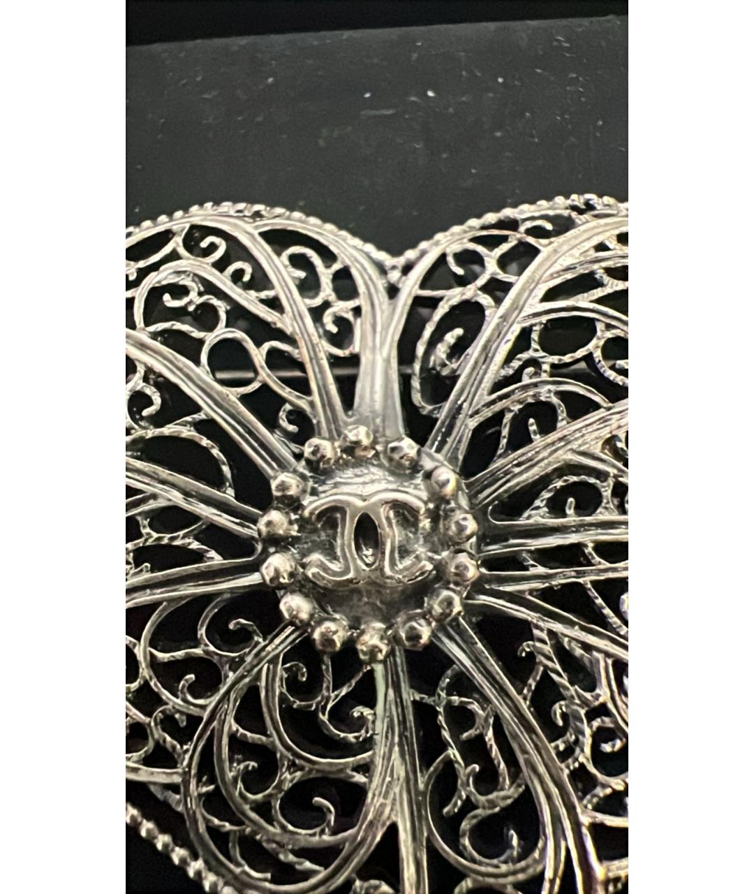 CHANEL Серебряная металлическая булавка / брошь, фото 4
