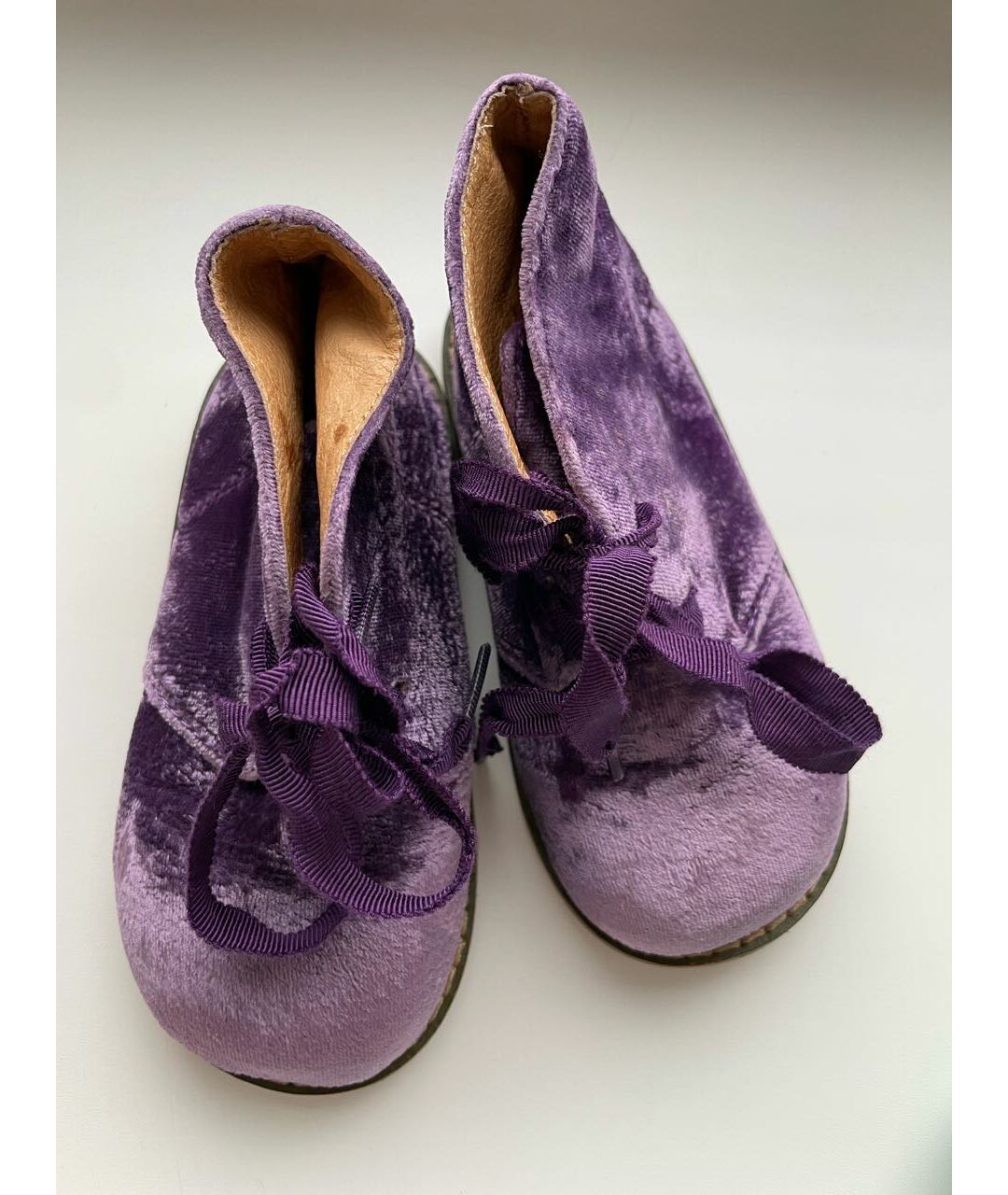 RALPH LAUREN Фиолетовые бархатные ботинки, фото 2