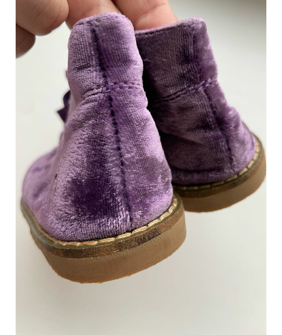 RALPH LAUREN Фиолетовые бархатные ботинки, фото 5