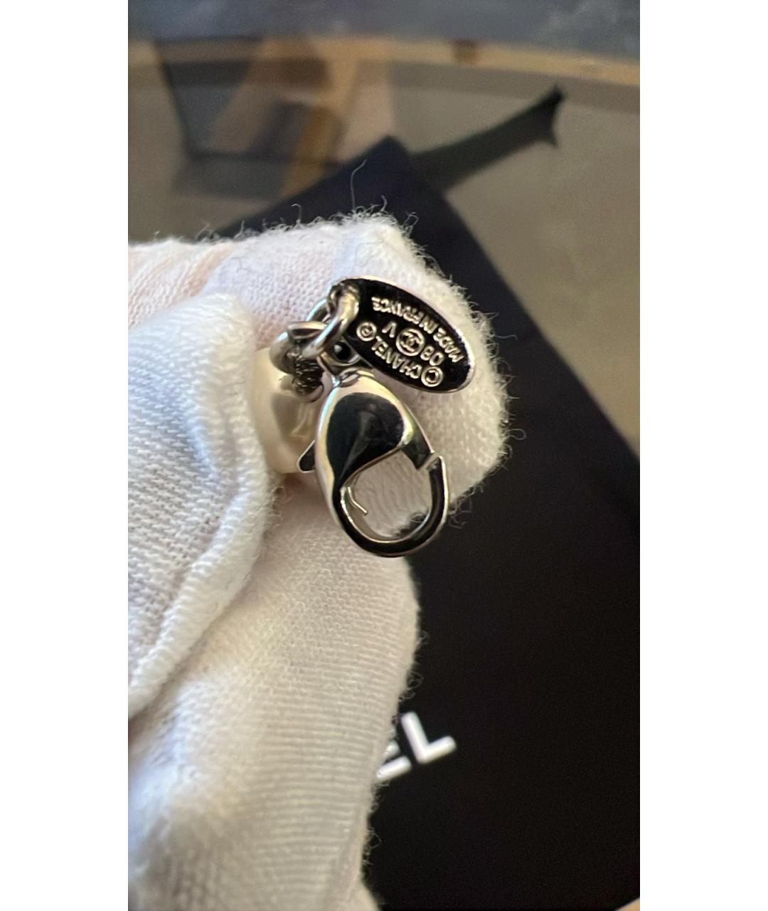 CHANEL Белое металлическое колье, фото 3