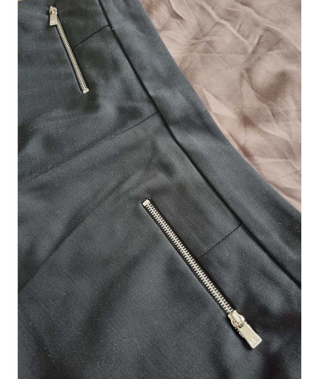 MICHAEL KORS Черные шерстяные прямые брюки, фото 4