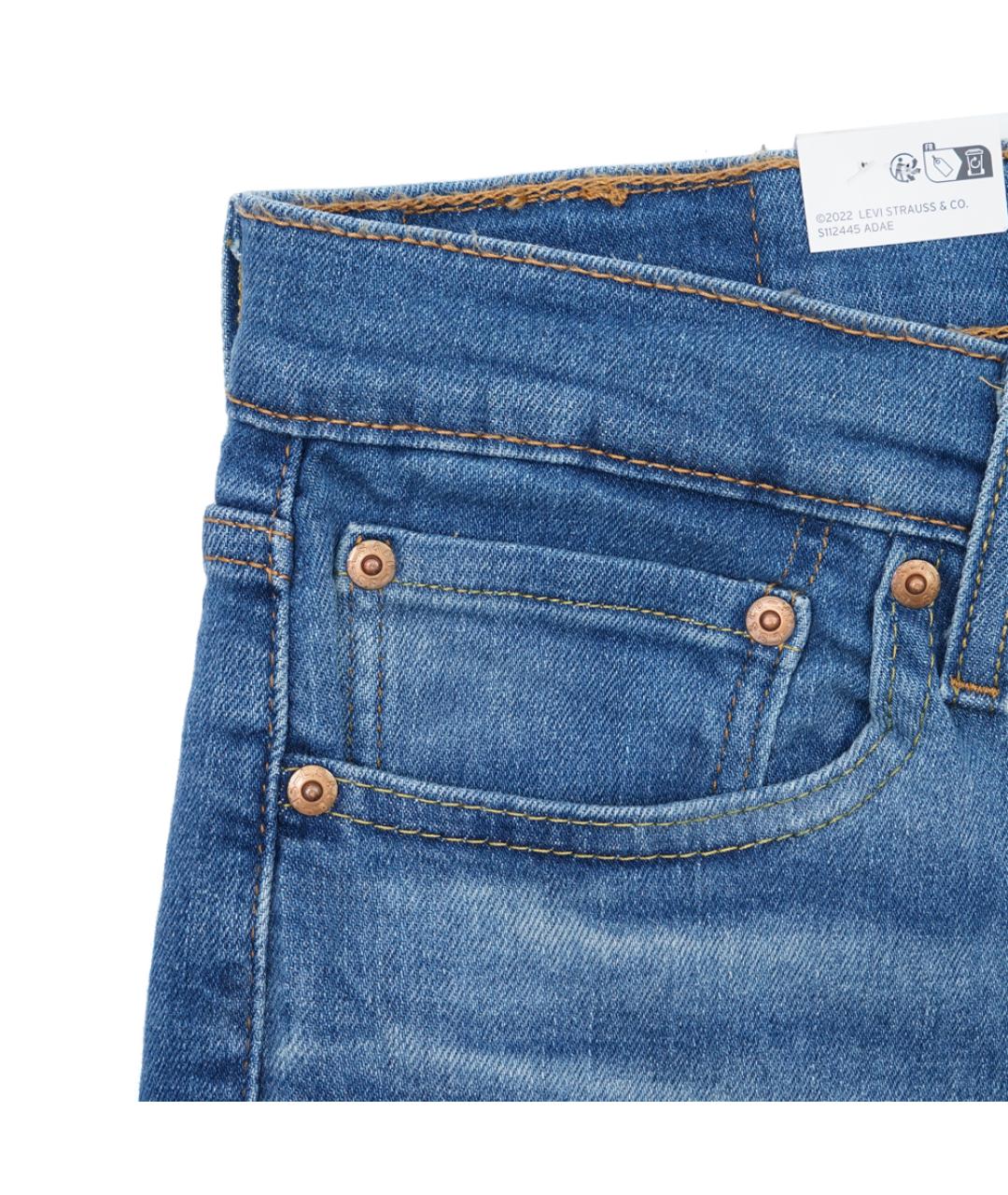 LEVI'S Синие хлопко-полиэстеровые джинсы скинни, фото 3