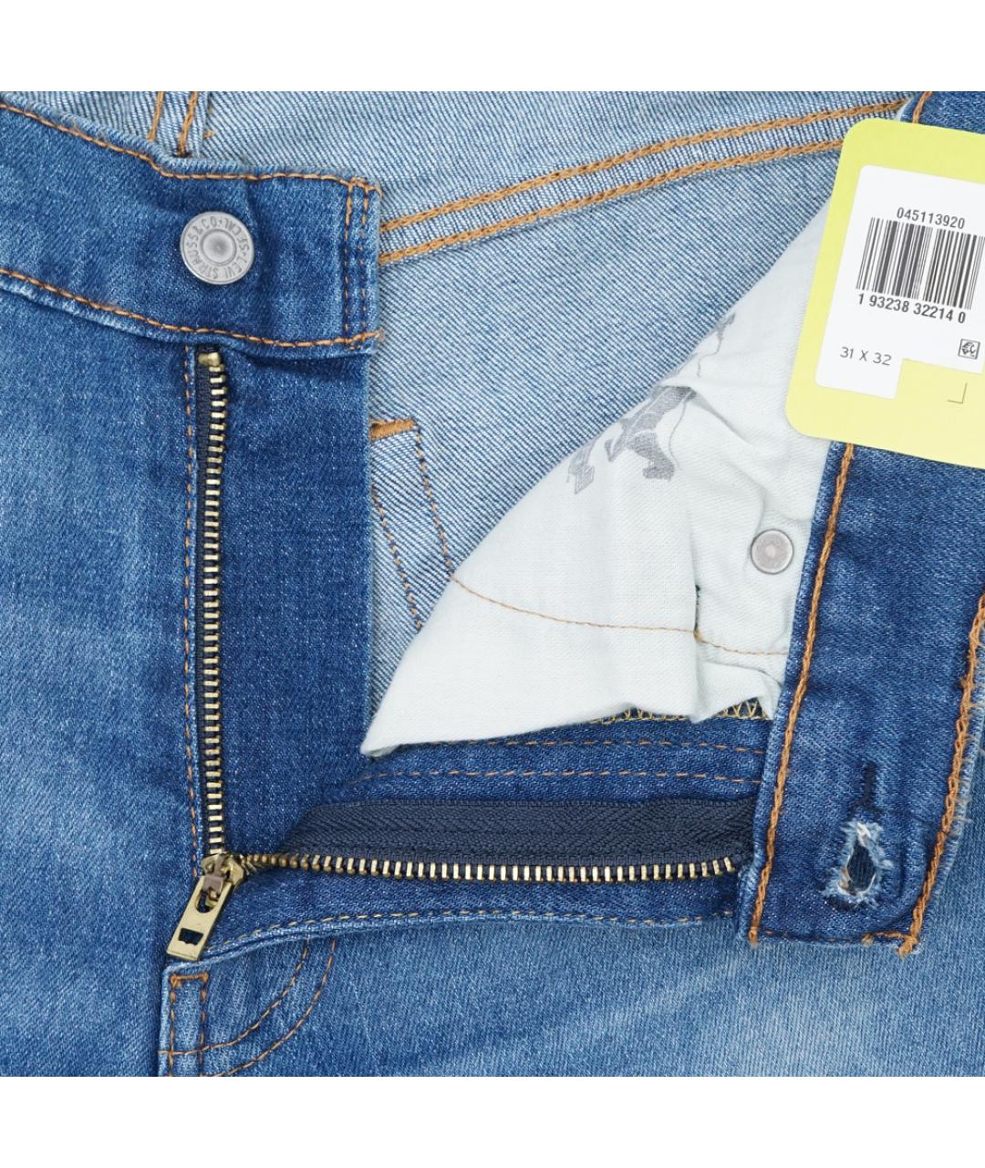 LEVI'S Синие хлопко-полиэстеровые джинсы скинни, фото 2