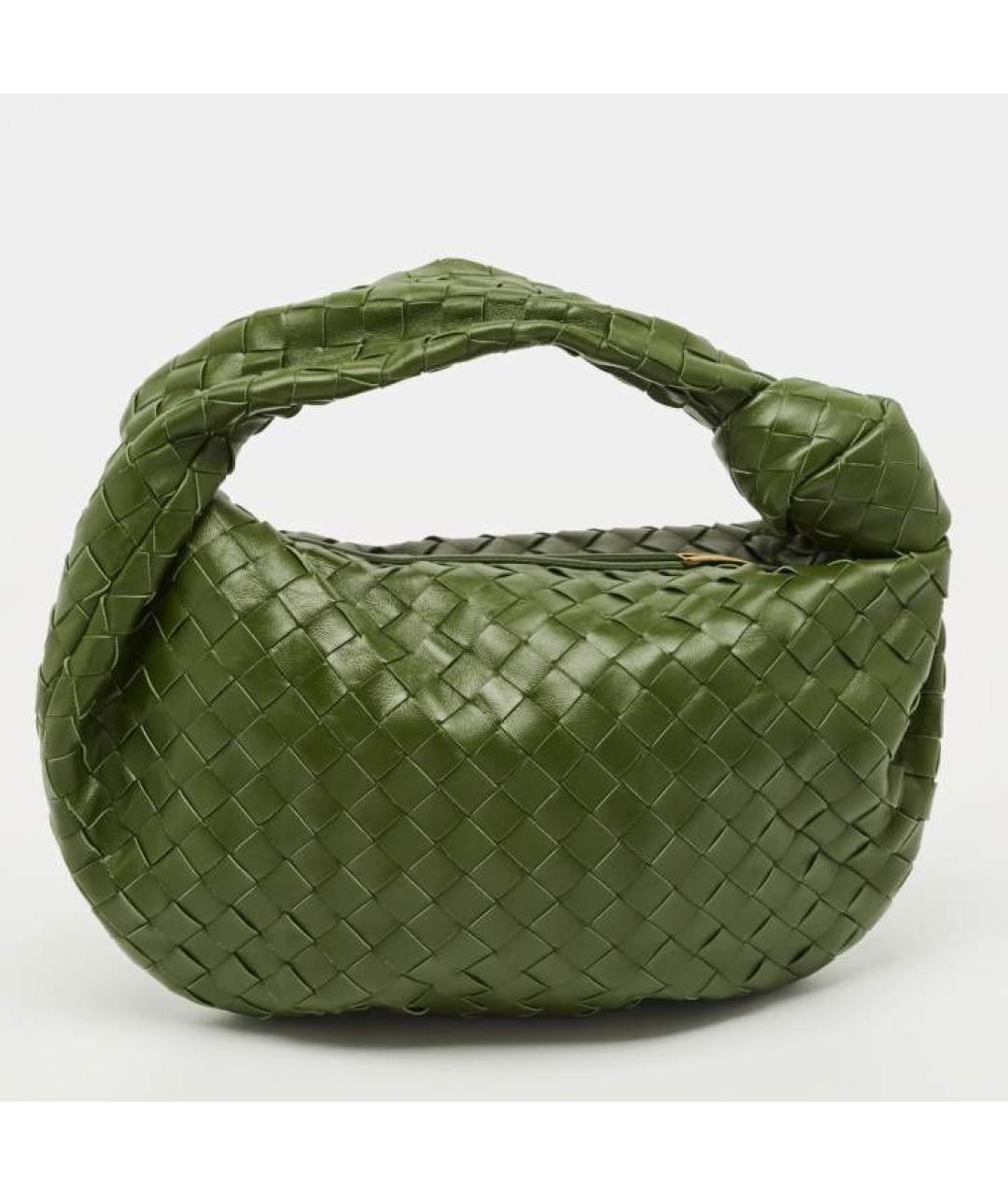 BOTTEGA VENETA Зеленая кожаная сумка с короткими ручками, фото 6