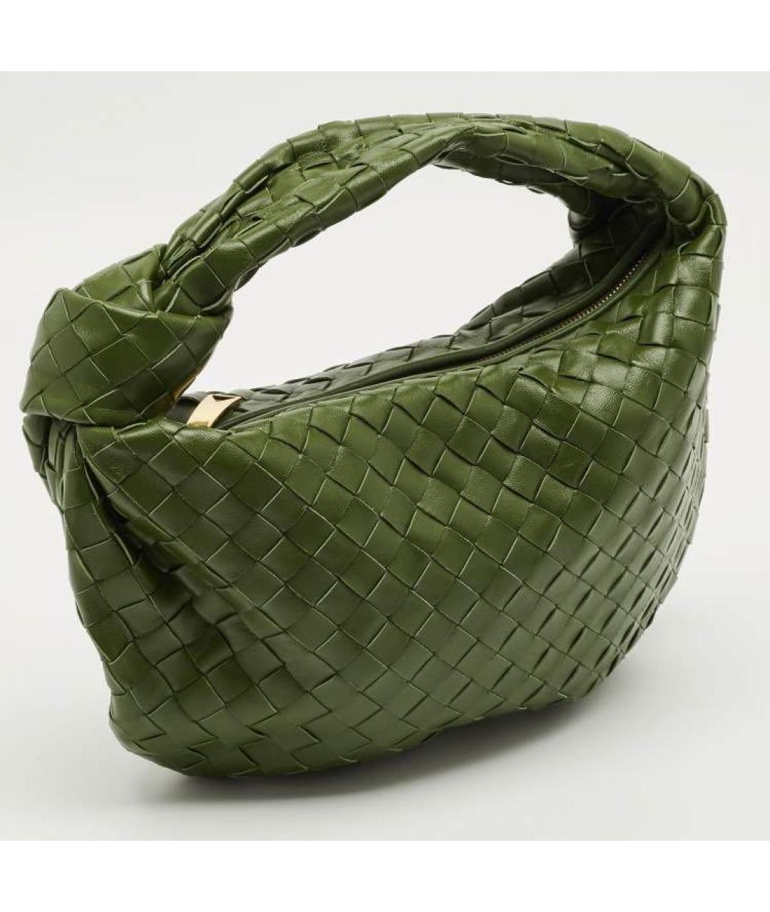 BOTTEGA VENETA Зеленая кожаная сумка с короткими ручками, фото 2